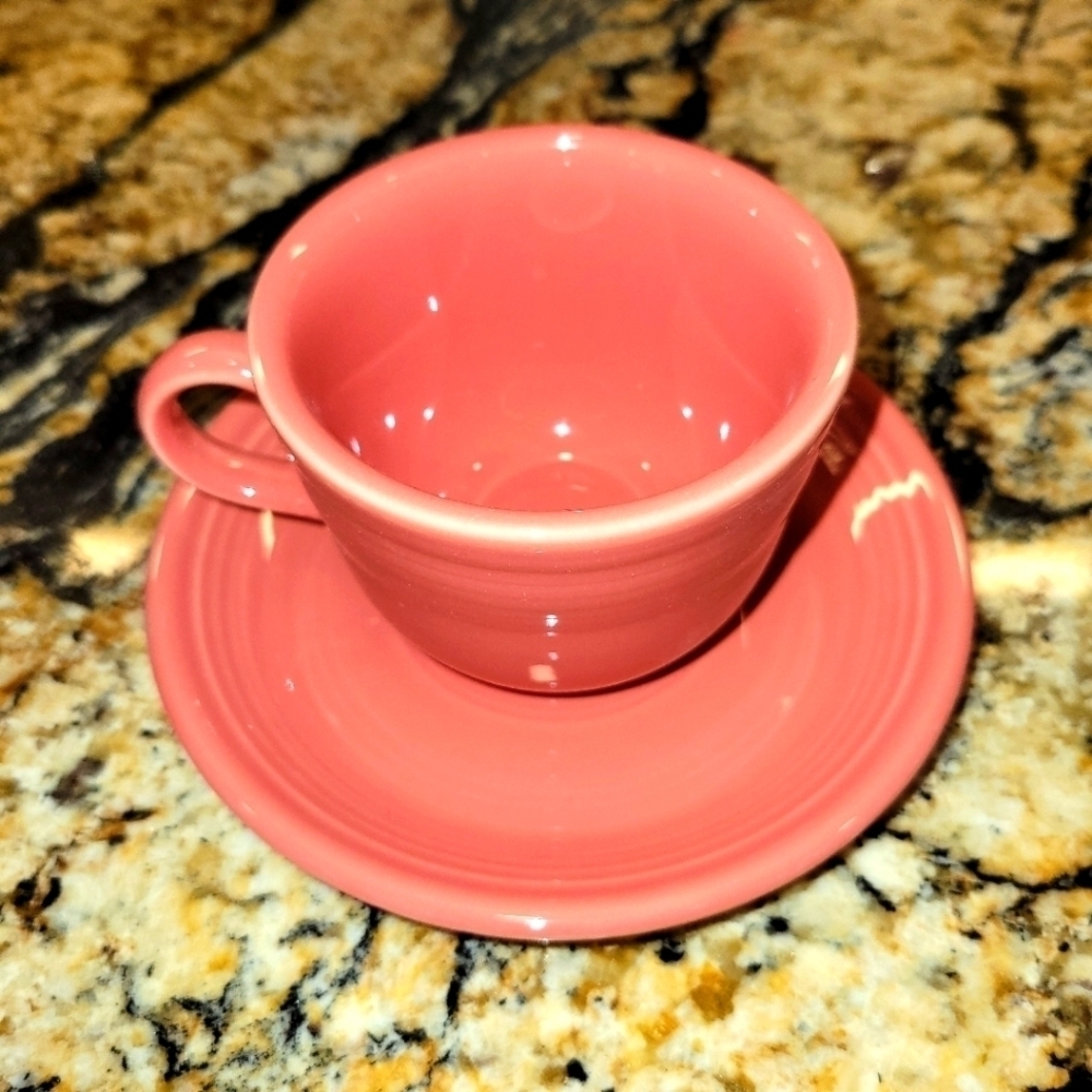 FIESTAWARE Flamingo TeaCup & Saucer - Fiesta